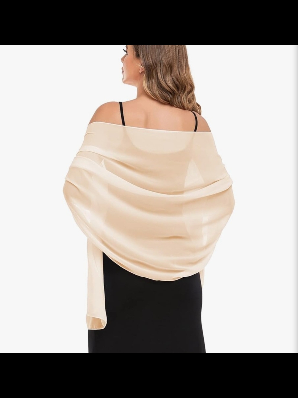 NWOT Elegant Cream Evening Wrap Shawl
